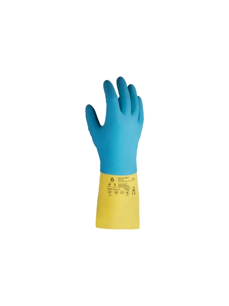 Химостойкие перчатки Jeta Safety 80/50, латекс/неопрен, с хлопковым напылением, 0.7 мм, р. 10/xl JNE711-10-XL