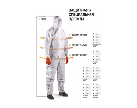 Малярный многоразовый комбинезон Jeta Safety, размер XL/52-54, JPC75b-XL