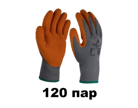 Перчатки утепленные Jeta Safety с рельефным латексным покрытием JLW-101, размер 10/XL, 120 пар JLW-101-box-XL