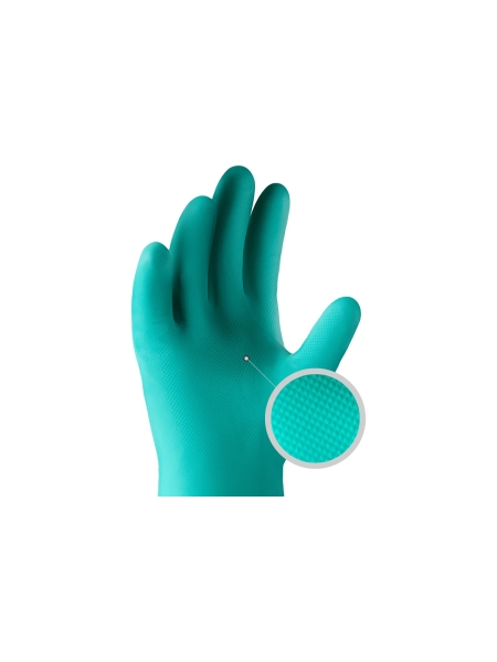 Нитриловые химостойкие перчатки Jeta Safety 80/50, с хлопковым напылением, 0.38 мм, р. 11/xxl JN711-11-XXL