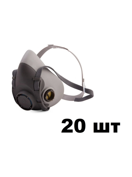 Полумаска многоразовая фильтрующая Jeta Safety из термопласта, размер S, коробка 20шт 5500P-box-S