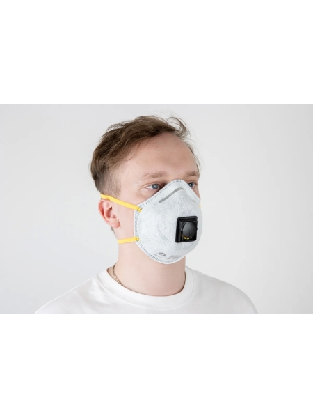 Респиратор с клапаном Jeta Safety 10 шт, с углем A с регулировкой, FFP1 R D, чашеобразный JM-7616