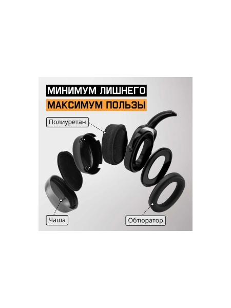 Противошумные наушники с разъемом на каску Jeta Safety Clamor Light 28 дБ серый JEM-421C