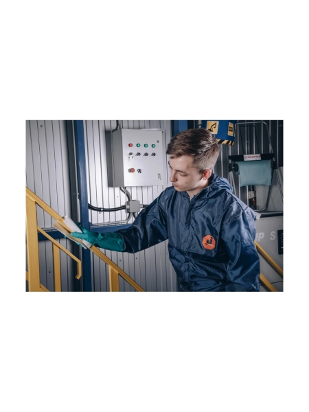 Химические нитриловые перчатки Jeta Safety зеленые JN711-S