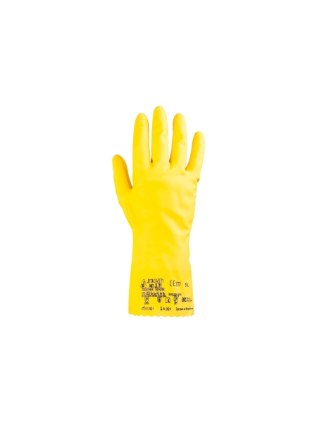 Латексные химстойкие перчатки JetaSafety желтые, размер L/9 JL711-L(Y)