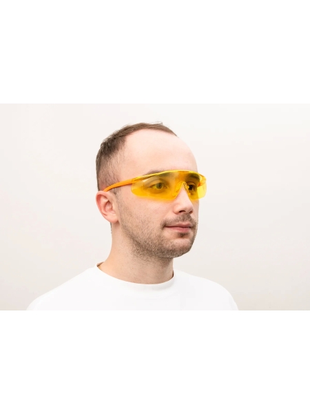 Очки Jeta Safety с покрытием от запотевания + чехол, с панорамным обзором, мягким носовым упором, янтарные линзы JSG-7912A
