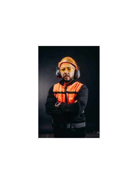 Очки Jeta Safety с покрытием от запотевания + чехол, с панорамным обзором, мягким носовым упором, янтарные линзы JSG-7912A
