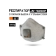 Респиратор с клапаном Jeta Safety с углем A с регулировкой, FFP2 R D, чашеобразный JM-7626MP
