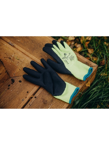 Утепленные акриловые перчатки с начесом Jeta Safety с песочным латексным покрытием, р.10/XL JLW-501-XL