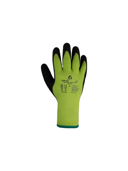 Утепленные акриловые перчатки с начесом Jeta Safety с песочным латексным покрытием, р.10/XL JLW-501-XL