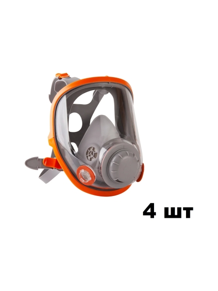Полнолицевая маска из силикона размер M средний, 4 шт Jeta Safety 5950-box-M