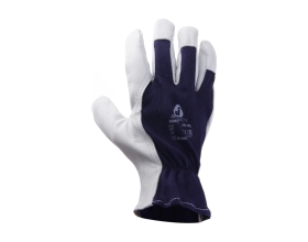 Рабочие перчатки Jeta Safety, козья кожа/хлопок, синие, свободная манжета, JLE011-8/M