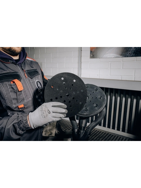 Перчатки из полиэфирной пряжи c рельефным латексным покрытием Jeta Safety р. 8/M, JL061-M