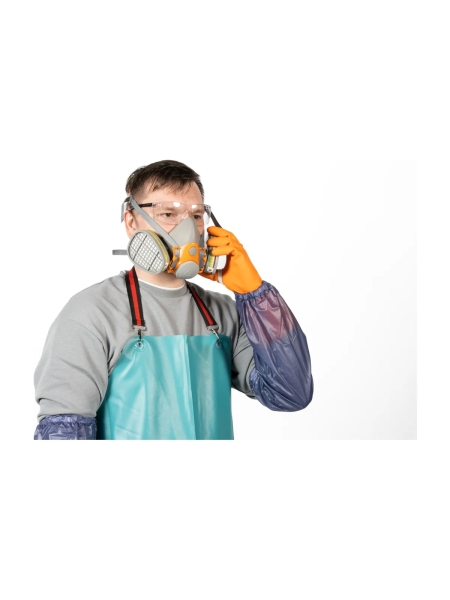 Нарукавники Jeta Safety из ПВХ от кислот и щелочей, КЩС, длина 46 см, JVC-246