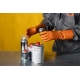 Латексные химостойкие перчатки Jeta Safety 80/50, с хлопковым напылением, 0.7 мм, р. 09/l JCH-401-09-L