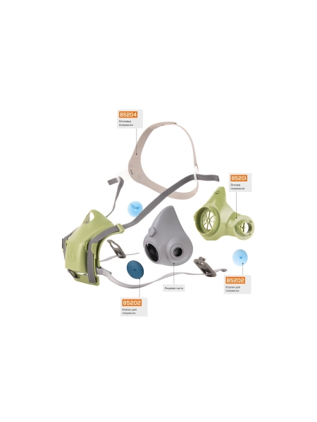 Универсальный комплект для защиты дыхания от пыли и запахов Jeta Safety AIR-SET 8500 размер L AIR-SET8500-L