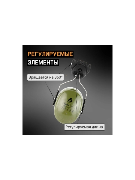 Противошумные наушники с разъемом на каску Jeta Safety Clamor Max 32 дБ оливковый JEM-621C