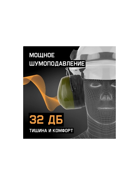 Противошумные наушники с разъемом на каску Jeta Safety Clamor Max 32 дБ оливковый JEM-621C