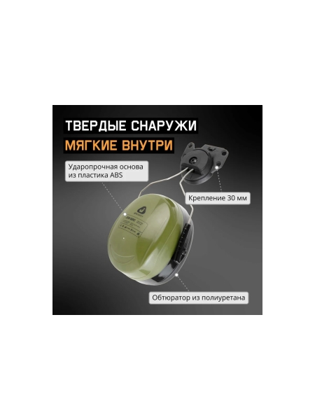 Противошумные наушники с разъемом на каску Jeta Safety Clamor Max 32 дБ оливковый JEM-621C