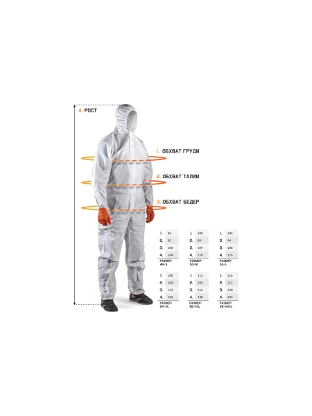 Водонепроницаемый плащ-дождевик Jeta Safety JRC01 Njord 100% полиэтилен, размер M JRC01-M