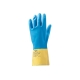 Химические неопреновые перчатки Jeta Safety JNE711, размер 7/S, желтый/голубой JNE711-S