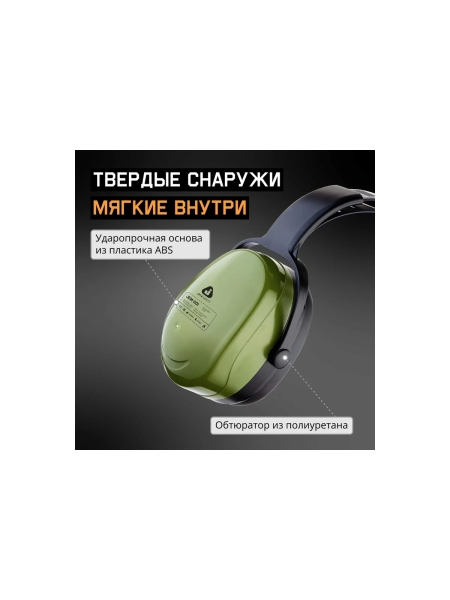 Противошумные наушники Jeta Safety Sonus Max, оливковые, 32 дБ JEM-201