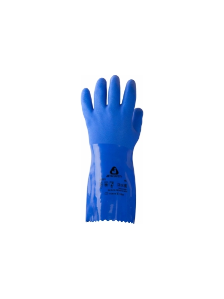 Защитные химические перчатки с покрытием из ПВХ Jeta Safety, синие, размер XXL/11, JP711 JP711-XXL