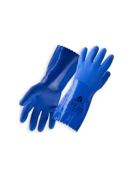 Защитные химические перчатки с покрытием из ПВХ Jeta Safety, синие, размер XXL/11, JP711 JP711-XXL