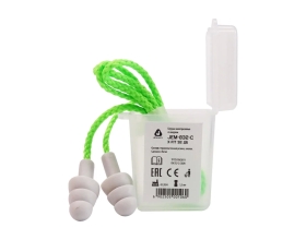Беруши Jeta Safety многоразовые с хлопковым шнурком 32 дБ, в боксе, JEM-832-C