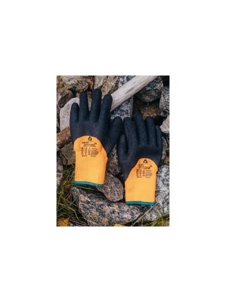 Утепленные акриловые перчатки с начесом Jeta Safety с латексным покрытием 3/4, размер 11/XXL JLW-401-XXL