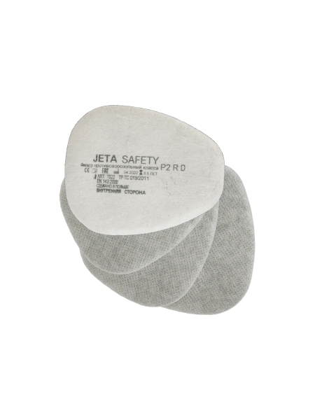 Предфильтр от пыли и аэрозолей класса P2 R D с углем Jeta Safety 4 шт. 7022