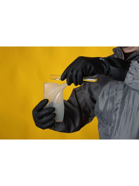 Латексные химостойкие перчатки Jeta Safety 50/50, кщс-2, 0.35 мм, р. 9/l JCH-601-09-L