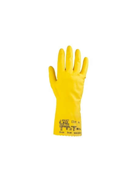 Латексные химические перчатки с хлопковым напылением Jeta Safety размер XXL/11 JL711-XXL(Y)
