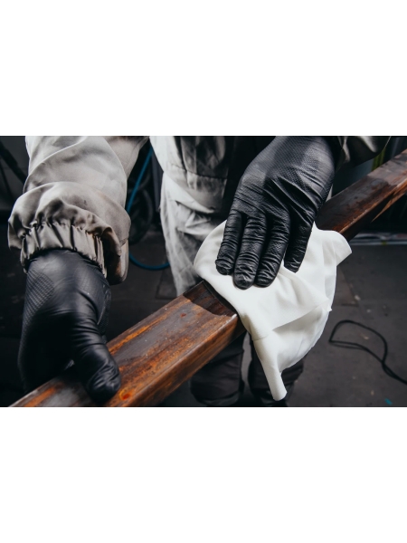 Удлиненные ультрапрочные нескользящие нитриловые перчатки Jeta Safety 25 пар, 0,15мм, 290 мм, р. XL, 050NATRIX290-BL-10-XL