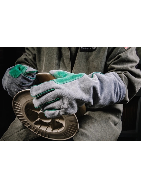 Краги сварщика Jeta Safety ПРЕМИУМ удлиненные с подкладкой, тройной кевларовый шов, р. 10/XL JWK501-XL