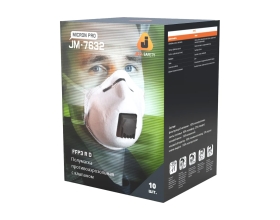 Респиратор с клапаном Jeta Safety 10 шт, с регулировкой, FFP3 R D, чашеобразный JM-7632