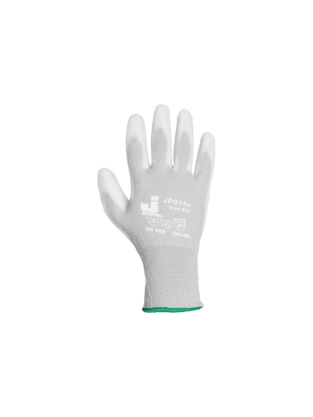 Защитные перчатки с полиуретановым покрытием JetaSafety (12 пар) JP011w/XL