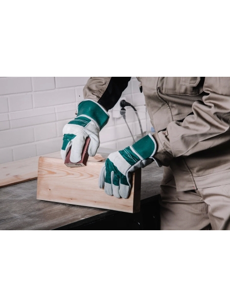 Комбинированные кожаные перчатки Jeta Safety, краги, хлопок/спилок А, размер 10/XL JSL-201-10/XL