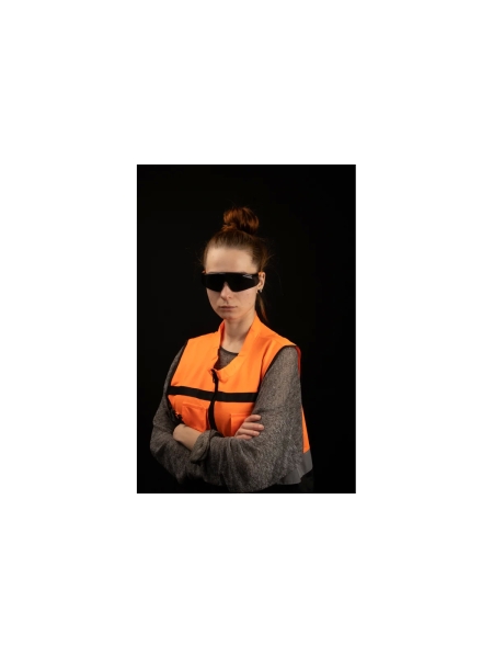 Очки Jeta Safety с покрытием от запотевания + чехол, мягким носовым упором, панорамным обзором, открытые, дымчатые линзы JSG-7915S