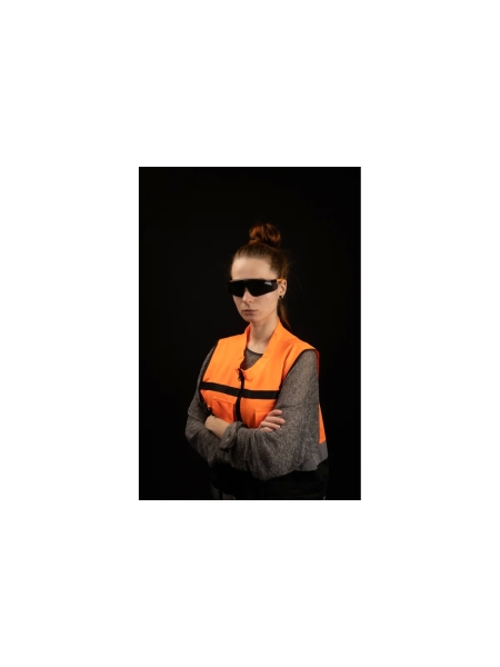 Очки Jeta Safety с покрытием от запотевания + чехол, мягким носовым упором, панорамным обзором, открытые, дымчатые линзы JSG-7915S