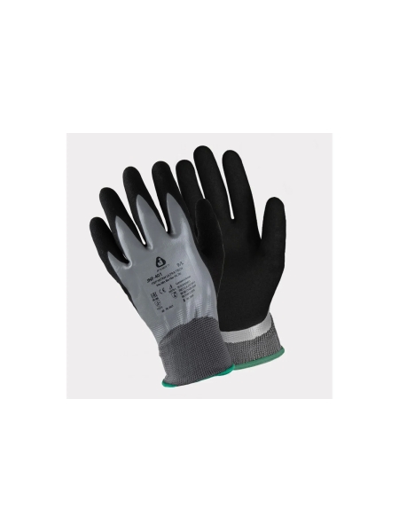 Маслобензостойкие перчатки Jeta Safety (МБС) с двухслойным нитриловым песочным покрытием, р.10/XL, JNF-401-XL