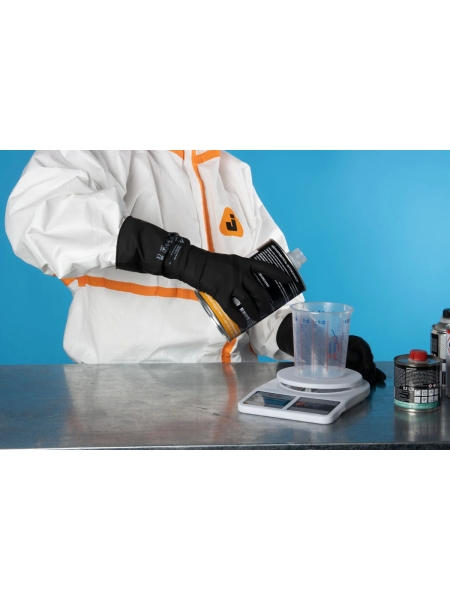 Латексные химостойкие перчатки Jeta Safety 50/50, кщс-2, 0.35 мм, р. 7/s JCH-601-07-S