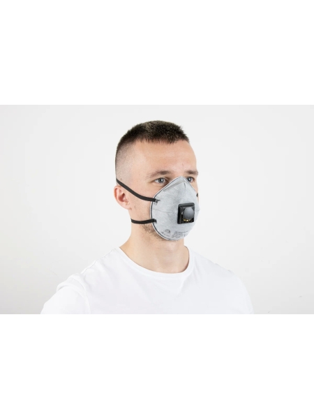 Одноразовый респиратор с КЛАПАНОМ с УГЛЁМ А, FFP1 NR D чашеобразный, 200шт Jeta Safety JM-8616-box