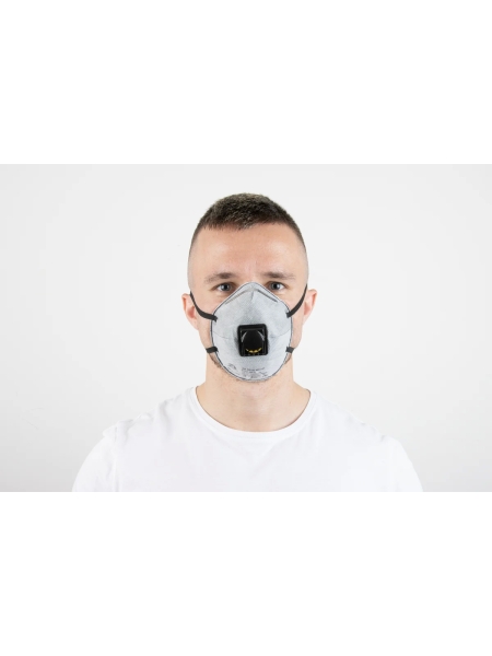 Одноразовый респиратор с КЛАПАНОМ с УГЛЁМ А, FFP1 NR D чашеобразный, 200шт Jeta Safety JM-8616-box