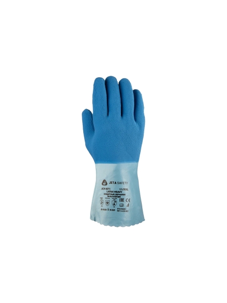 Многослойные латексные перчатки Jeta Safety на хлопковой основе (1 пара) JCH-871-XL