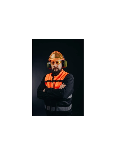 Очки защитные от запотевания Jeta Safety + чехол, с панорамным обзором, открытые, янтарные JSG-8712A