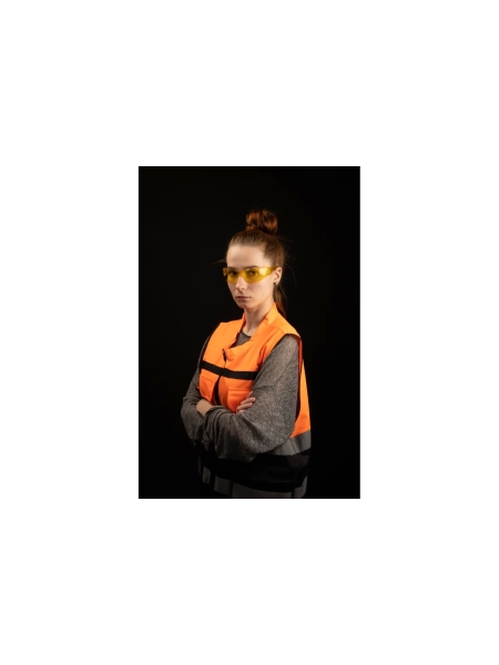 Очки защитные от запотевания Jeta Safety + чехол, с панорамным обзором, открытые, янтарные JSG-8712A