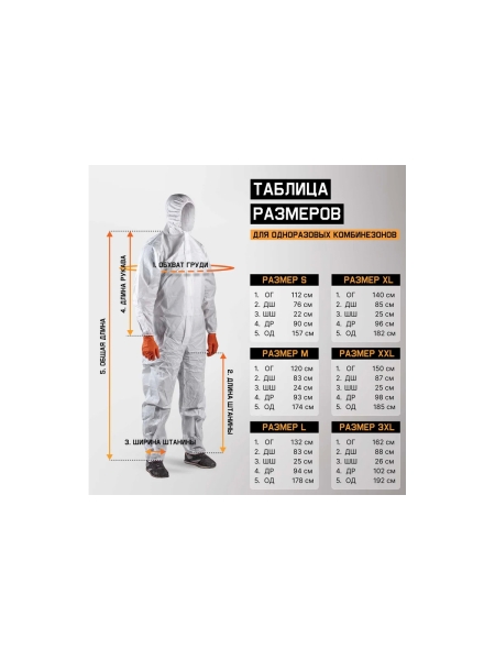 Защитный комбинезон из дышащего материала Jeta Safety SMS, разм.L/50-52, JPC35-L