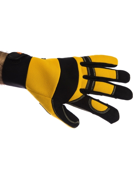 Защитные перчатки от вибрации Jeta Safety черно-желтые JAV01-10/XL
