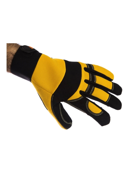 Защитные перчатки от вибрации Jeta Safety черно-желтые JAV01-9/L